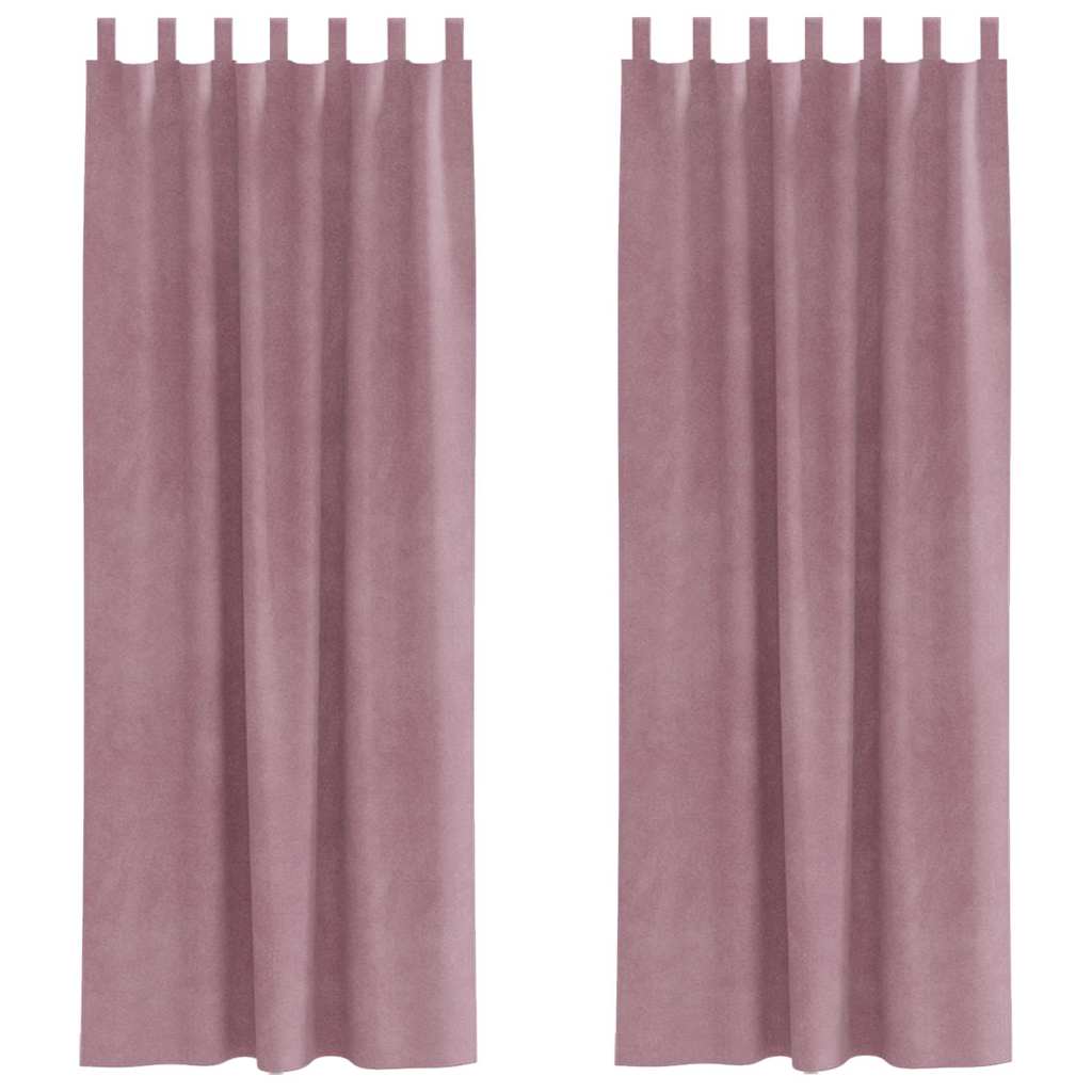 Verdunkelungsvorhänge 2 pcs Dunkelrosa 140 x 245 cm Samt