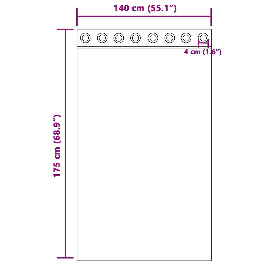 Verdunkelungsvorhänge 2 pcs Hellgrau 140 x 175 cm Samt