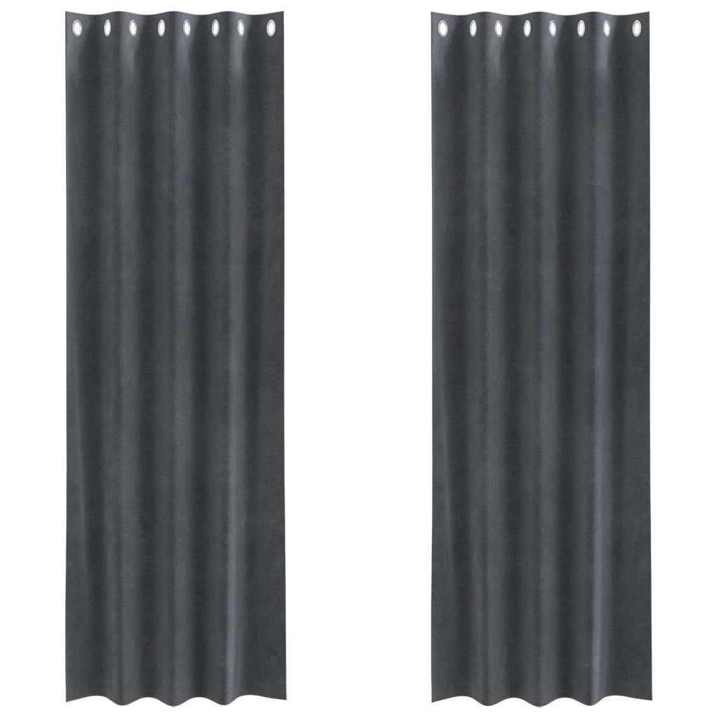 Verdunkelungsvorhänge 2 pcs Hellgrau 140 x 225 cm Samt