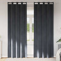 Verdunkelungsvorhänge 2 pcs Hellgrau 140 x 245 cm Samt