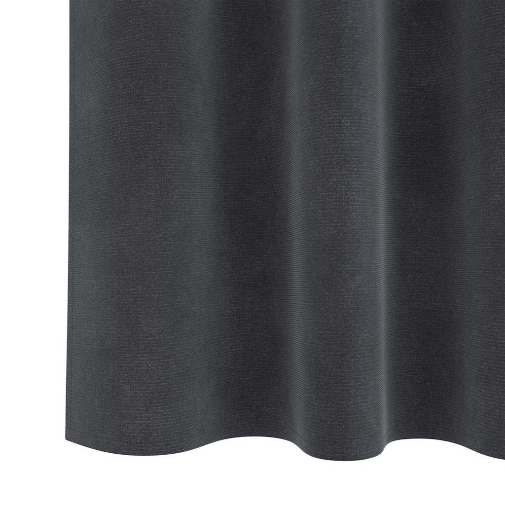 Verdunkelungsvorhänge 2 pcs Hellgrau 140 x 175 cm Samt