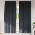 Verdunkelungsvorhänge 2 pcs Hellgrau 140 x 225 cm Samt