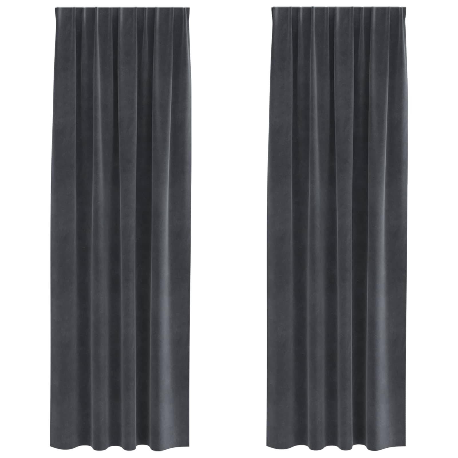 Verdunkelungsvorhänge 2 pcs Hellgrau 140 x 245 cm Samt