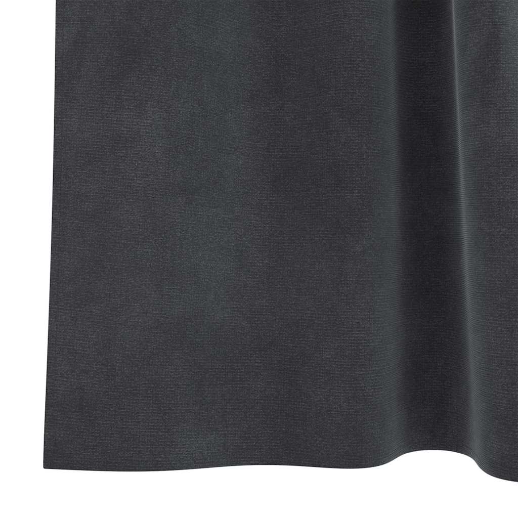 Verdunkelungsvorhänge 2 pcs Hellgrau 140 x 140 cm Samt