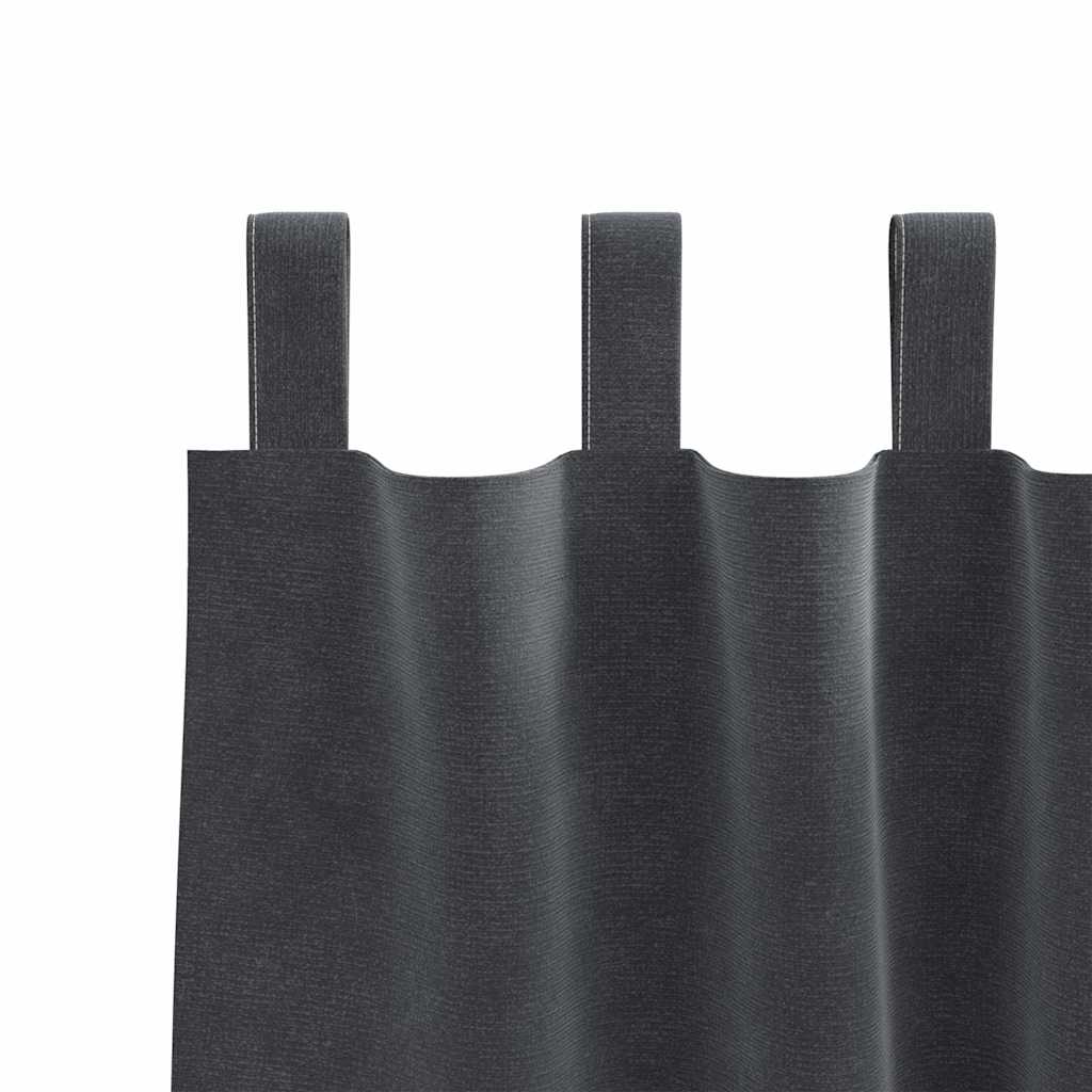 Verdunkelungsvorhänge 2 pcs Hellgrau 140 x 175 cm Samt