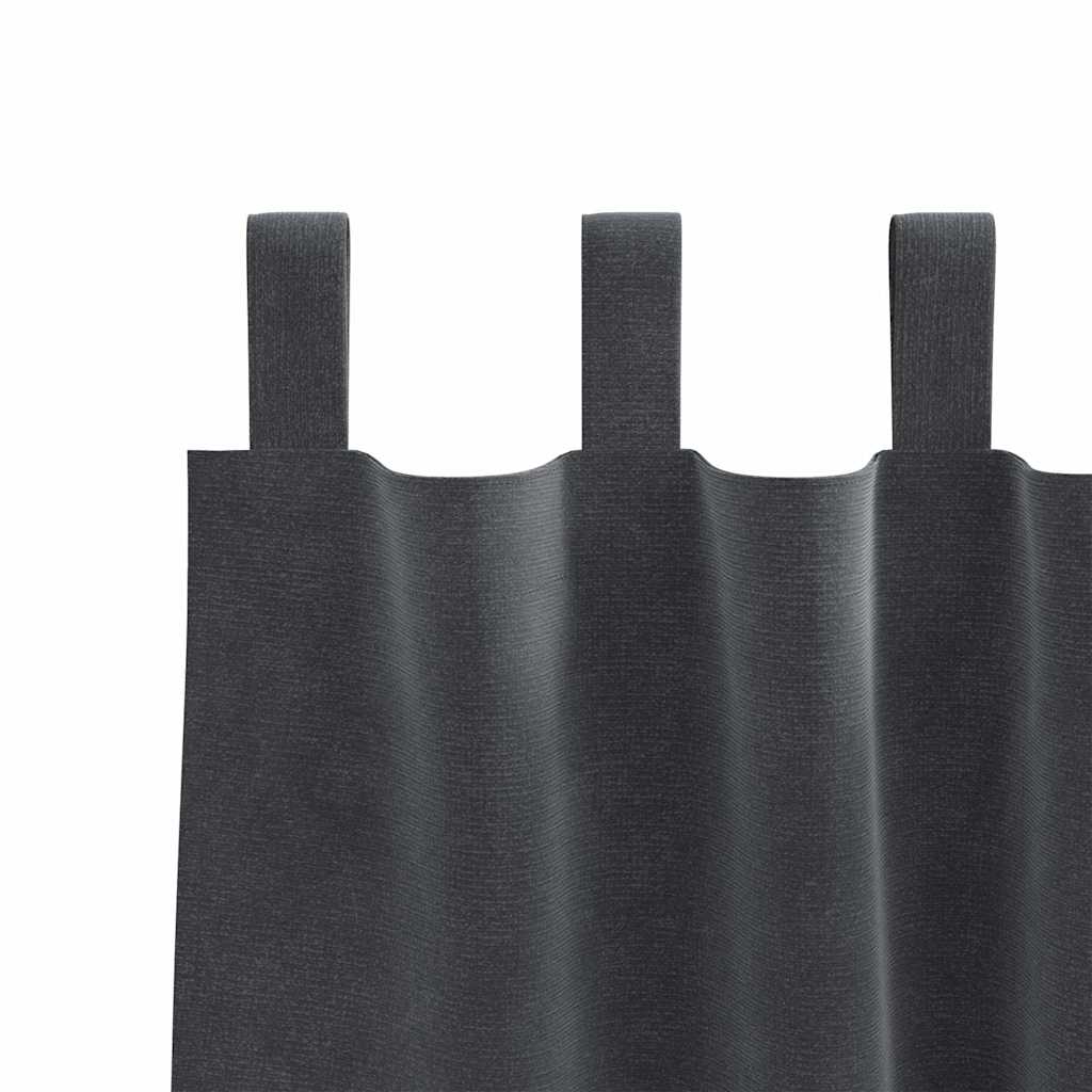 Verdunkelungsvorhänge 2 pcs Hellgrau 140 x 225 cm Samt
