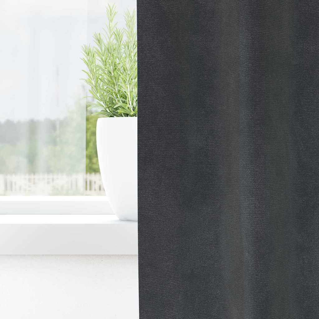 Verdunkelungsvorhänge 2 pcs Hellgrau 140 x 225 cm Samt