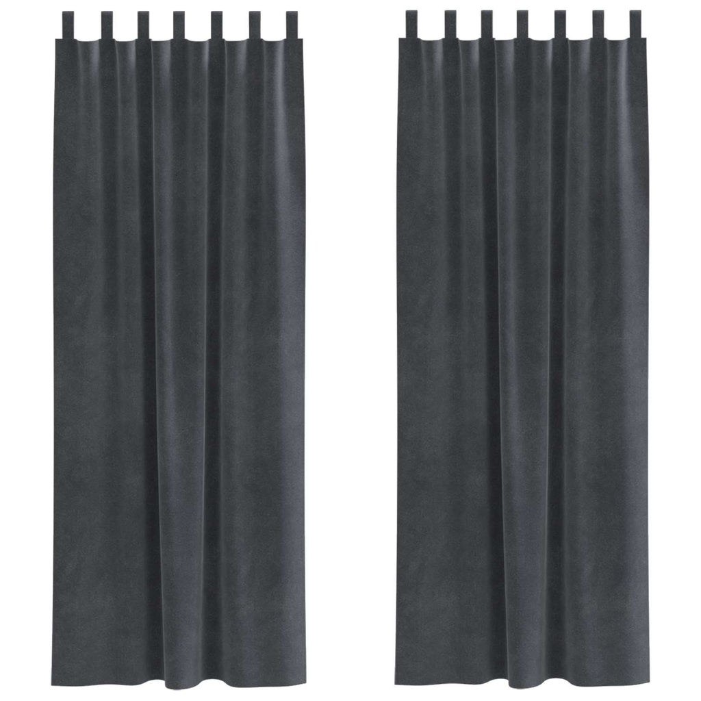 Verdunkelungsvorhänge 2 pcs Hellgrau 140 x 260 cm Samt