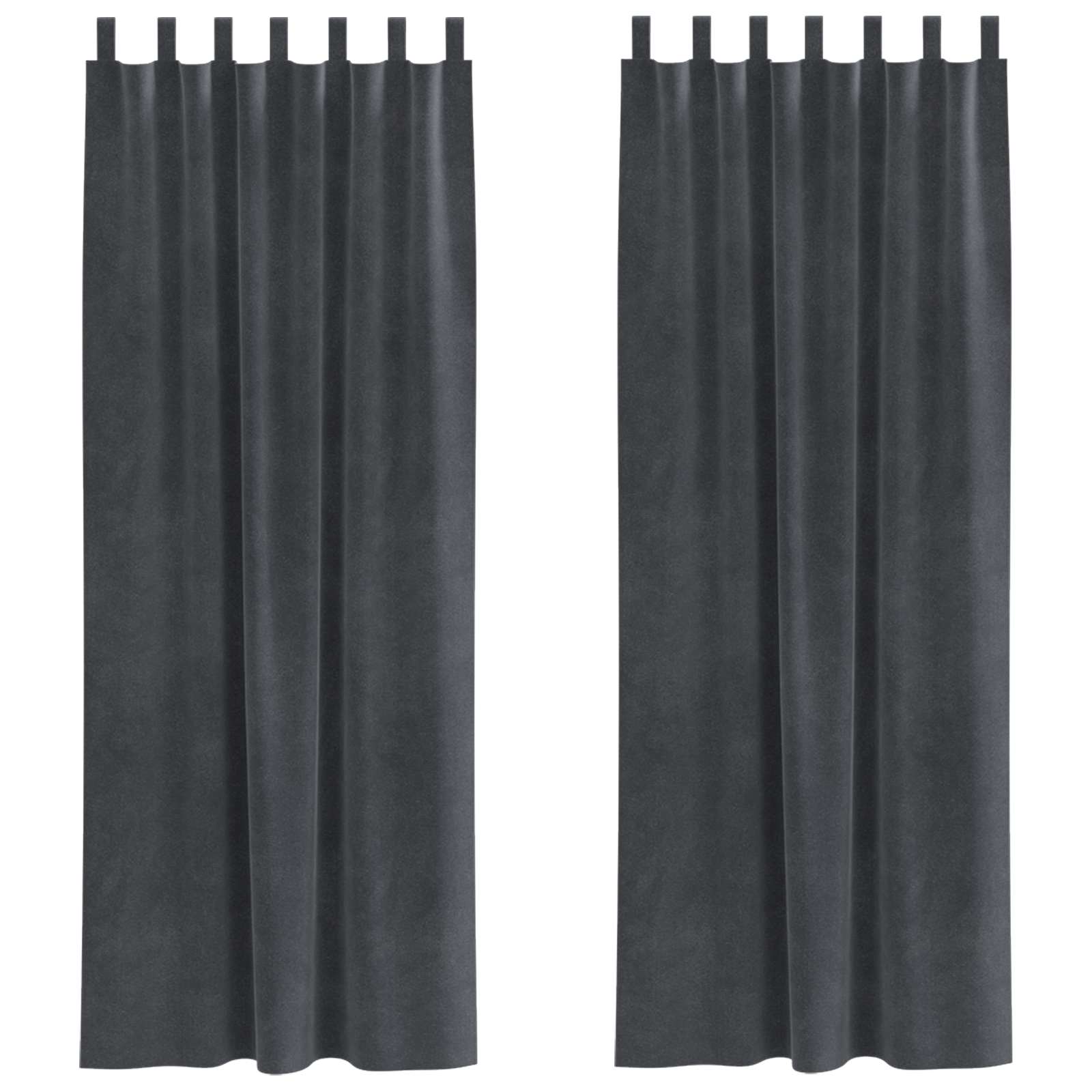 Verdunkelungsvorhänge 2 pcs Hellgrau 140 x 260 cm Samt
