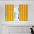 Verdunkelungsvorhänge 2 pcs Senfgelb 140 x 140 cm Samt