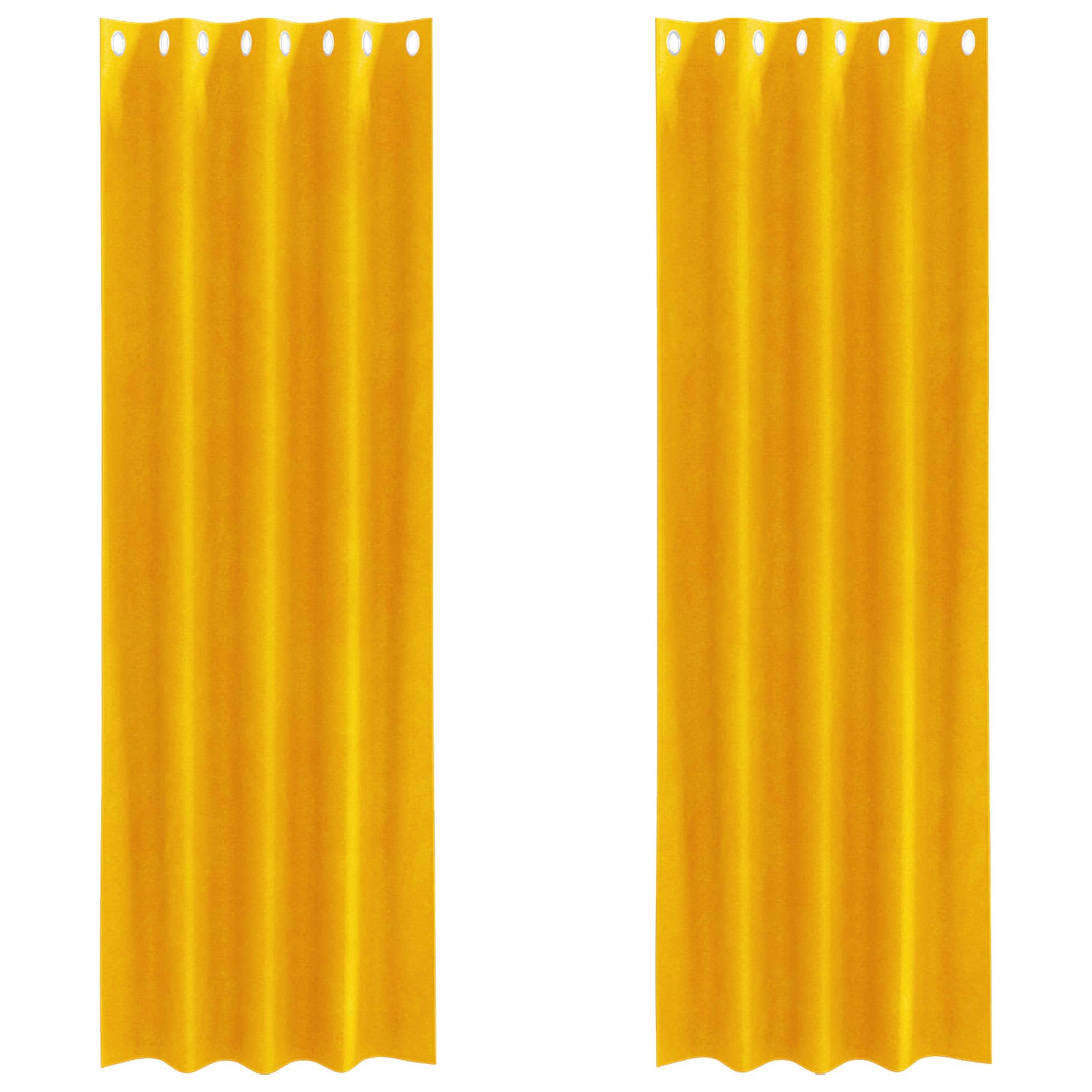 Verdunkelungsvorhänge 2 pcs Senfgelb 140 x 225 cm Samt