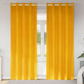 Verdunkelungsvorhänge 2 pcs Senfgelb 140 x 245 cm Samt