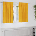 Verdunkelungsvorhänge 2 pcs Senfgelb 140 x 140 cm Samt