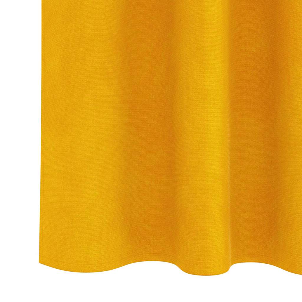 Verdunkelungsvorhänge 2 pcs Senfgelb 140 x 260 cm Samt