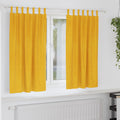 Verdunkelungsvorhänge 2 pcs Senfgelb 140 x 175 cm Samt