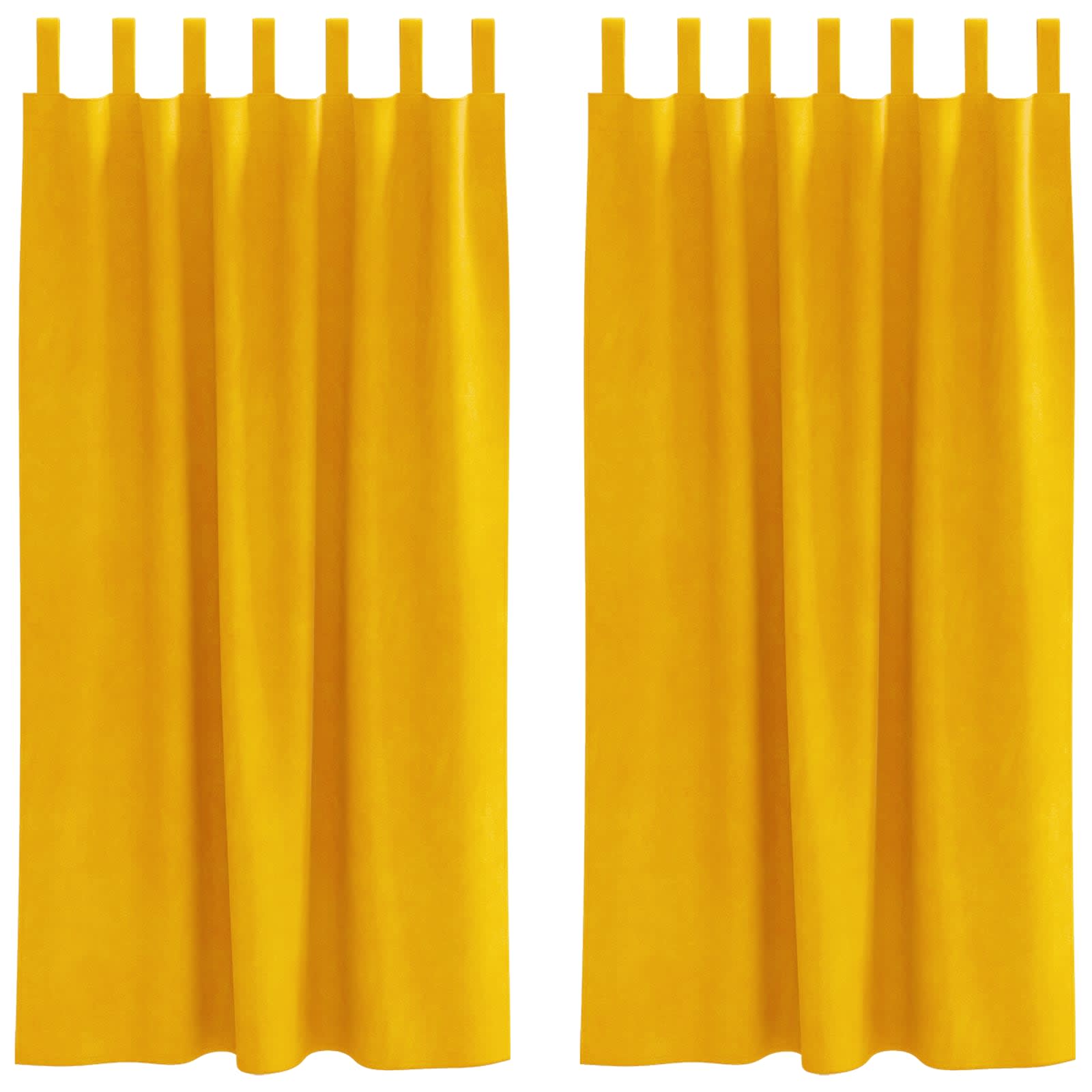 Verdunkelungsvorhänge 2 pcs Senfgelb 140 x 175 cm Samt