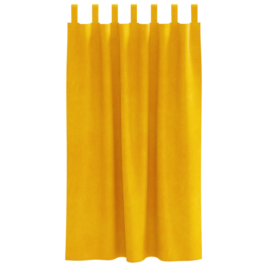 Verdunkelungsvorhänge 2 pcs Senfgelb 140 x 175 cm Samt