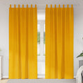 Verdunkelungsvorhänge 2 pcs Senfgelb 140 x 225 cm Samt
