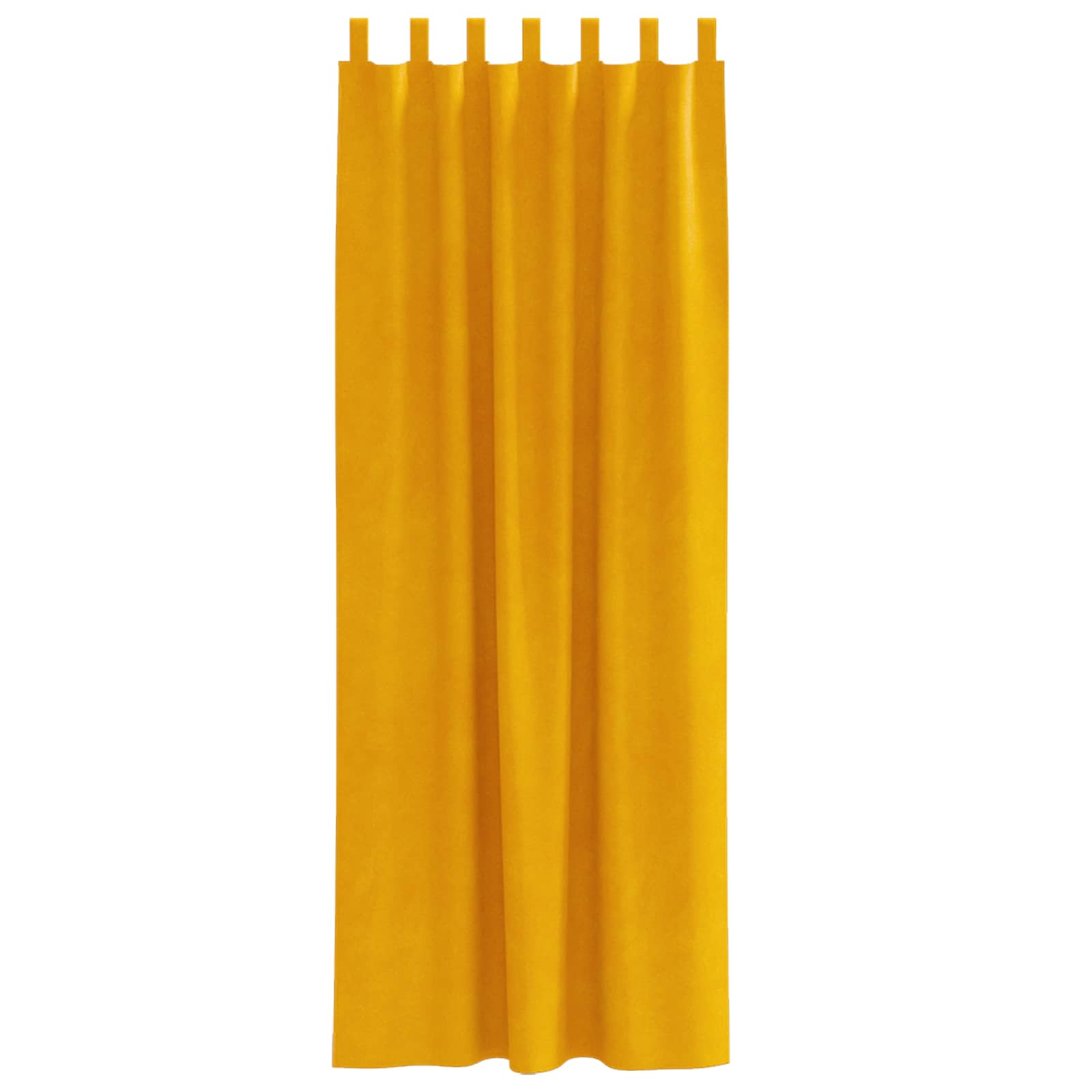 Verdunkelungsvorhänge 2 pcs Senfgelb 140 x 245 cm Samt