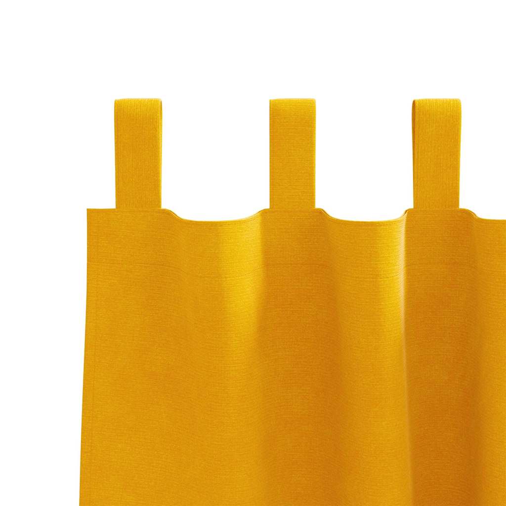 Verdunkelungsvorhänge 2 pcs Senfgelb 140 x 260 cm Samt