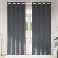 Verdunkelungsvorhänge 2 pcs Hellgrau 140 x 225 cm Samt
