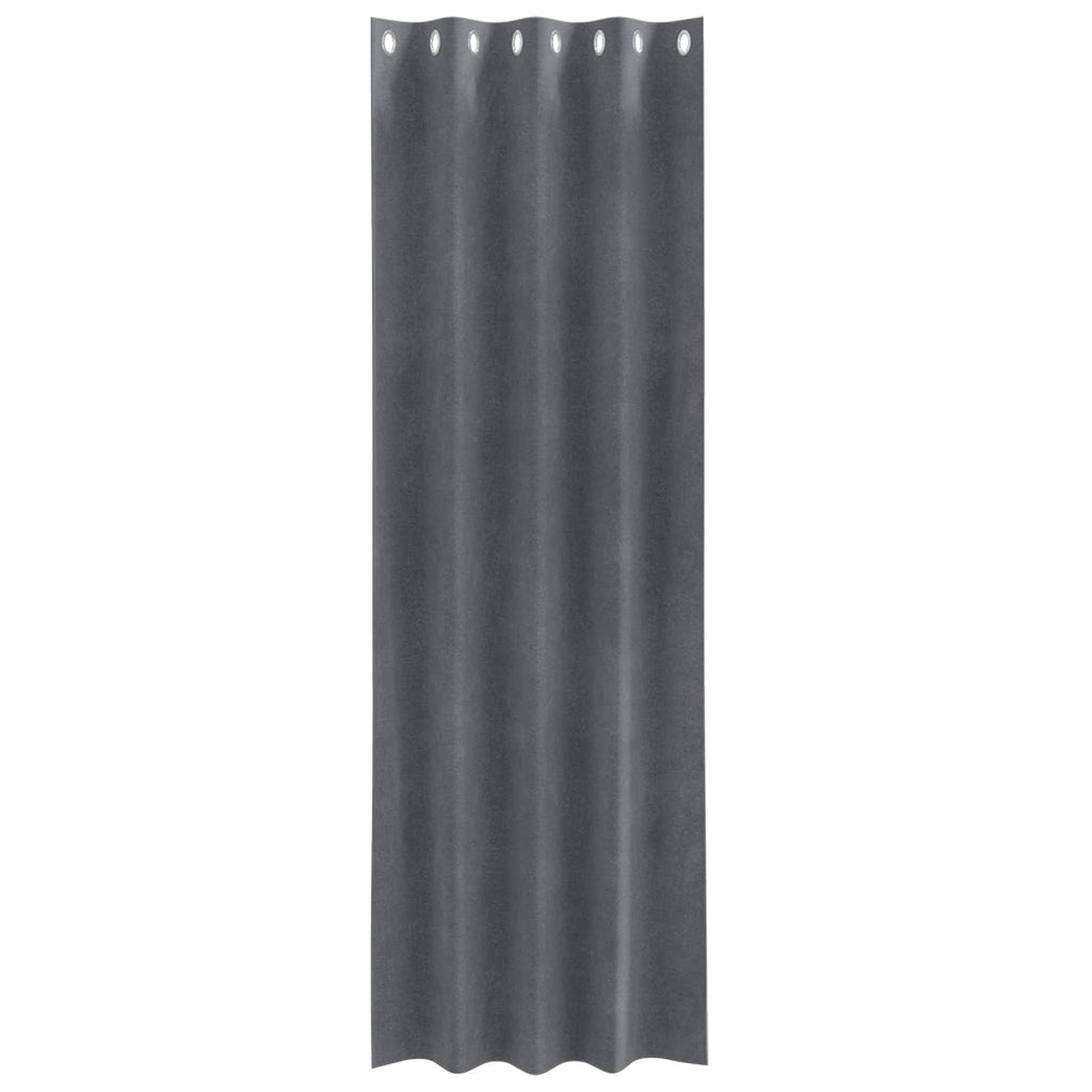Verdunkelungsvorhänge 2 pcs Hellgrau 140 x 225 cm Samt