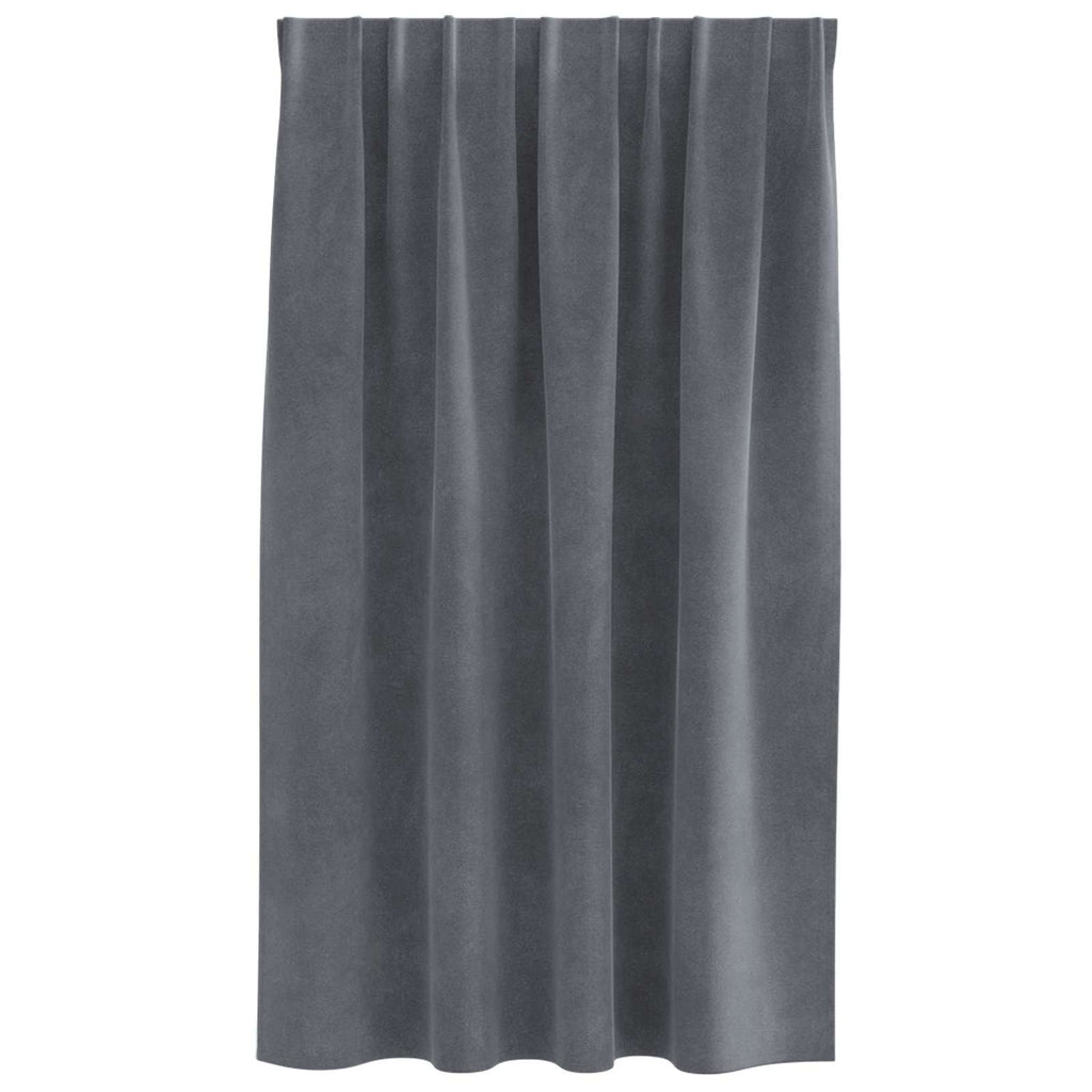 Verdunkelungsvorhänge 2 pcs Hellgrau 140 x 140 cm Samt
