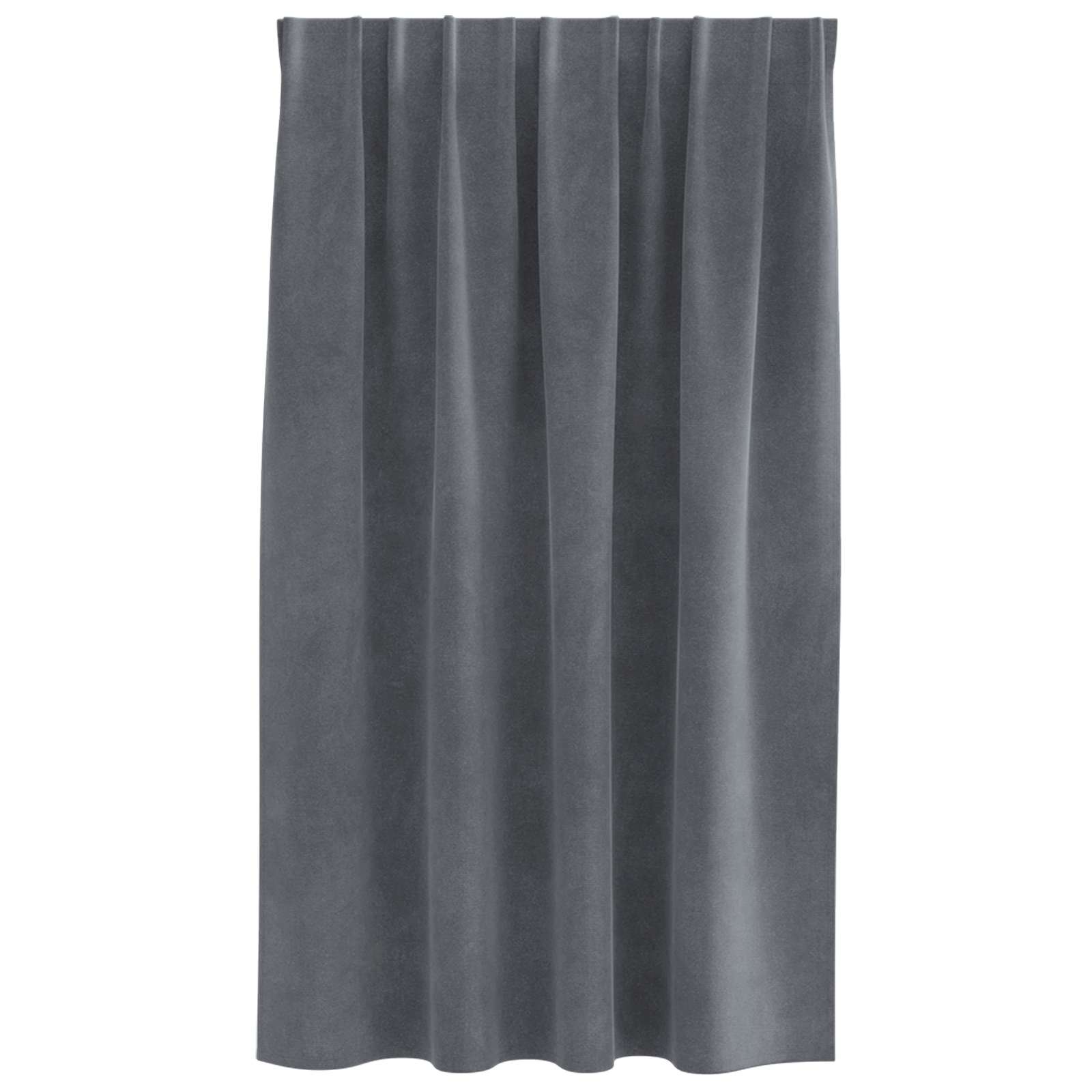 Verdunkelungsvorhänge 2 pcs Hellgrau 140 x 140 cm Samt