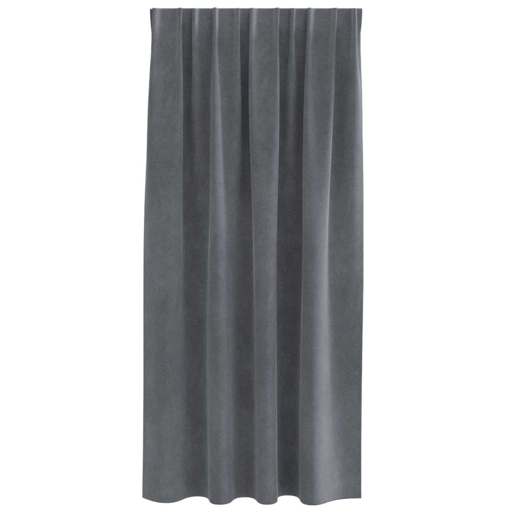 Verdunkelungsvorhänge 2 pcs Hellgrau 140 x 175 cm Samt