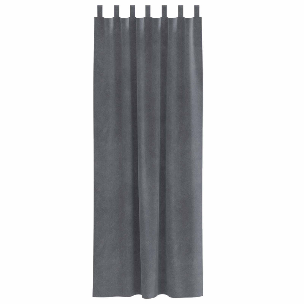 Verdunkelungsvorhänge 2 pcs Hellgrau 140 x 225 cm Samt