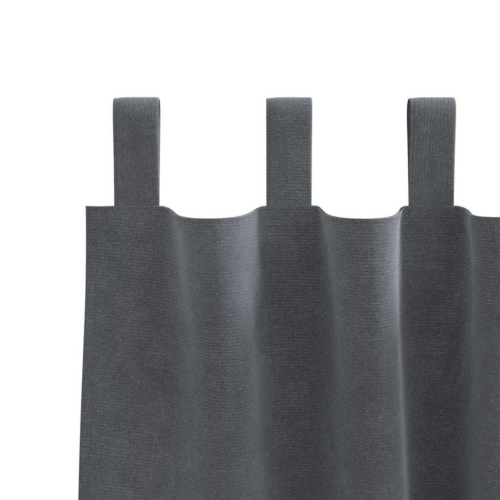 Verdunkelungsvorhänge 2 pcs Hellgrau 140 x 245 cm Samt