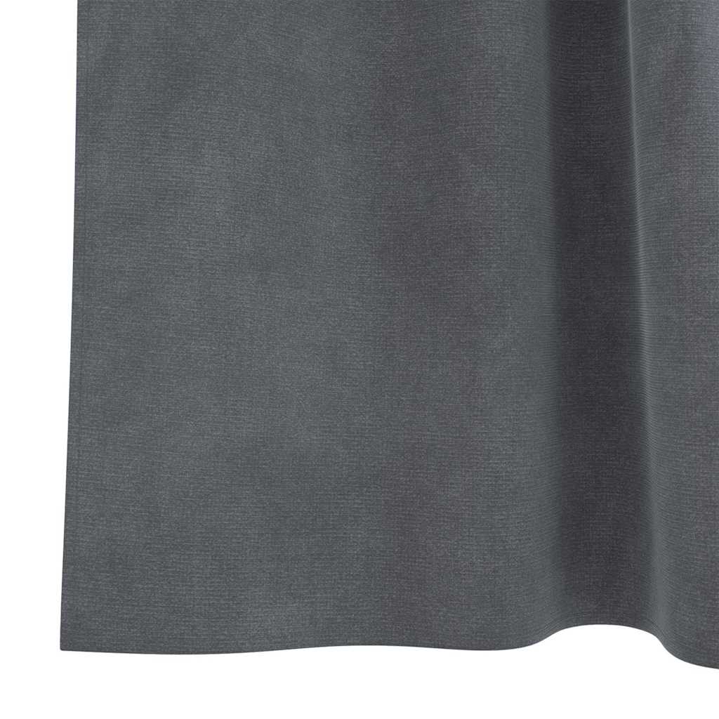 Verdunkelungsvorhänge 2 pcs Hellgrau 140 x 245 cm Samt