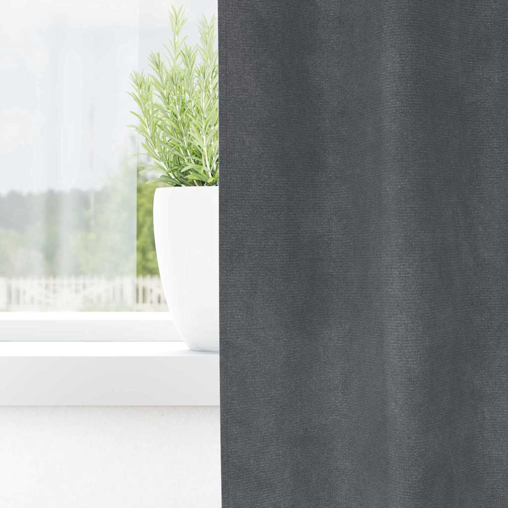 Verdunkelungsvorhänge 2 pcs Hellgrau 140 x 245 cm Samt