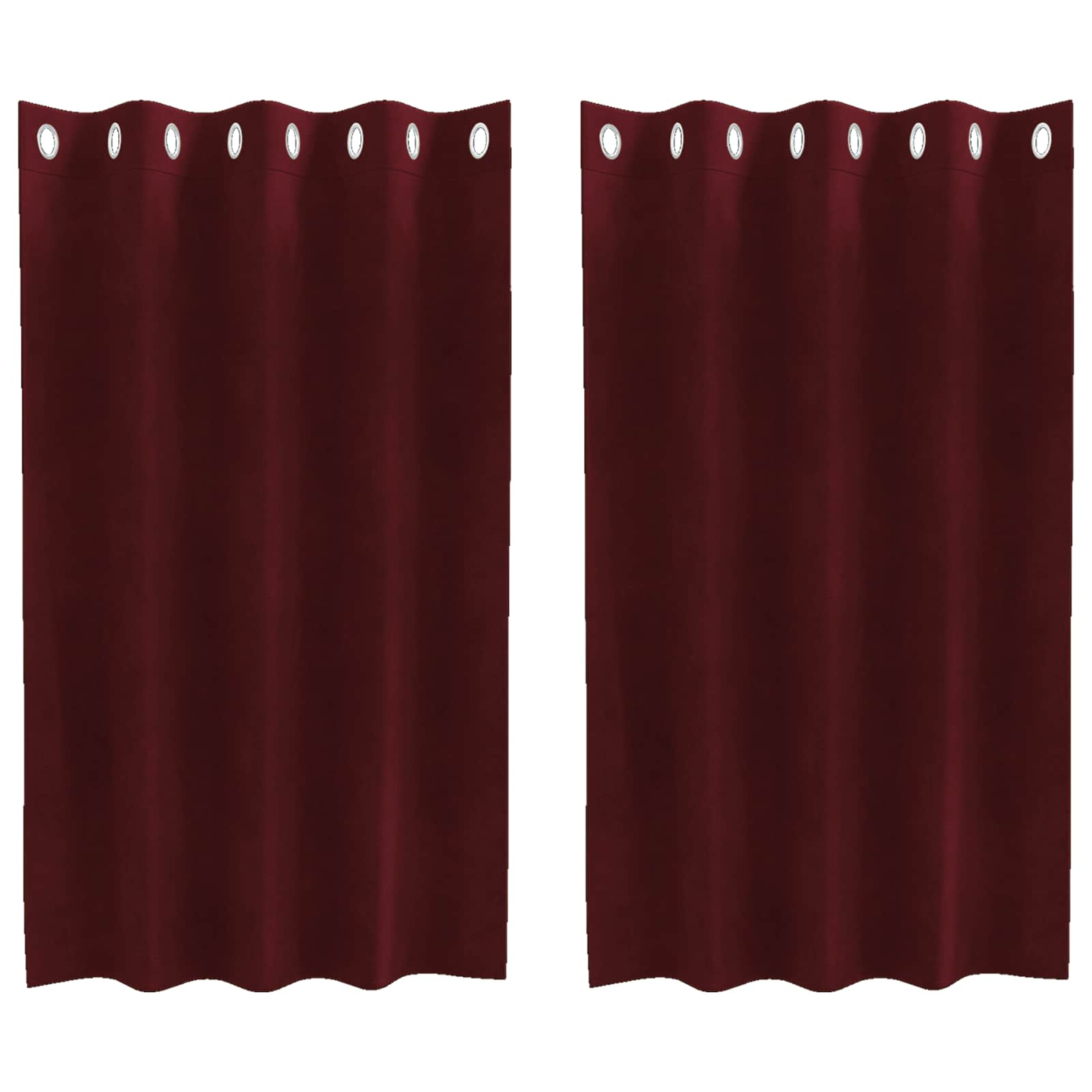 Verdunkelungsvorhänge 2 pcs Weinrot 140 x 140 cm Samt