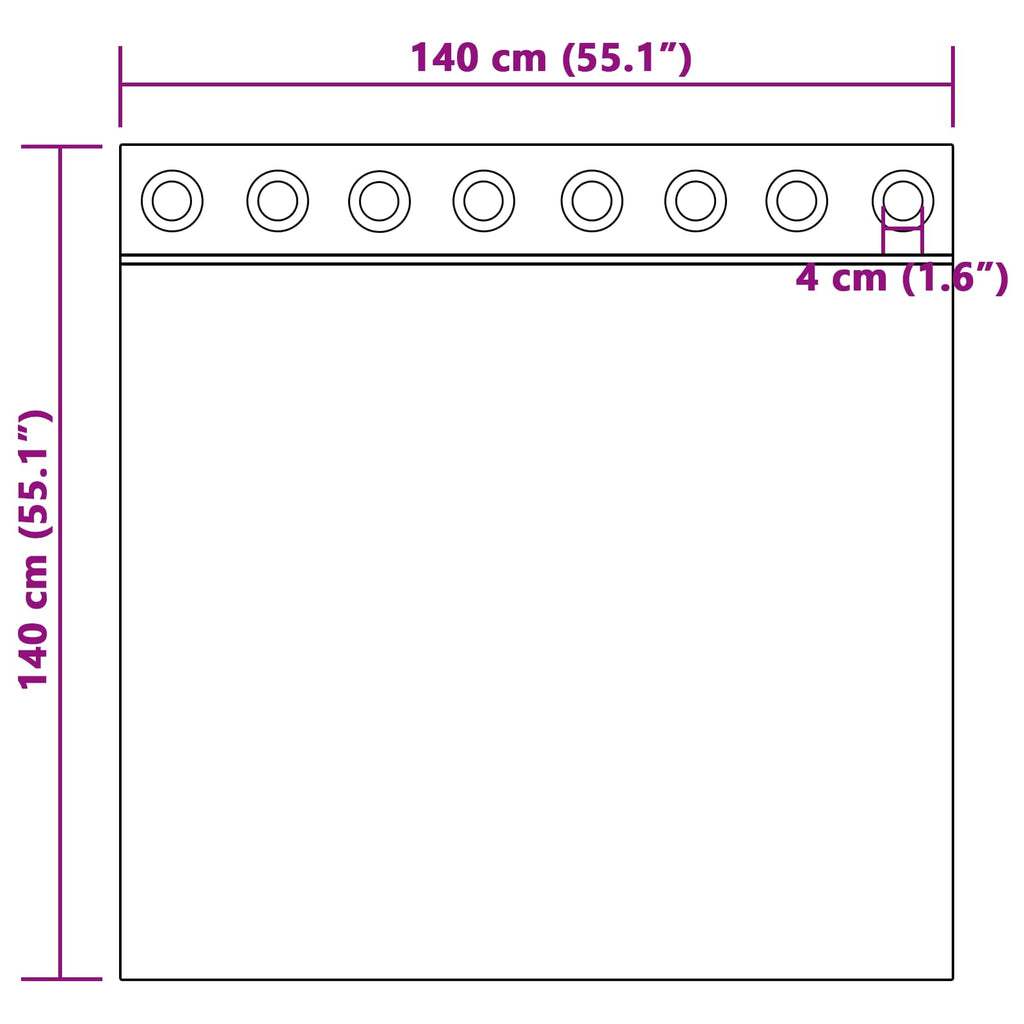 Verdunkelungsvorhänge 2 pcs Weinrot 140 x 140 cm Samt