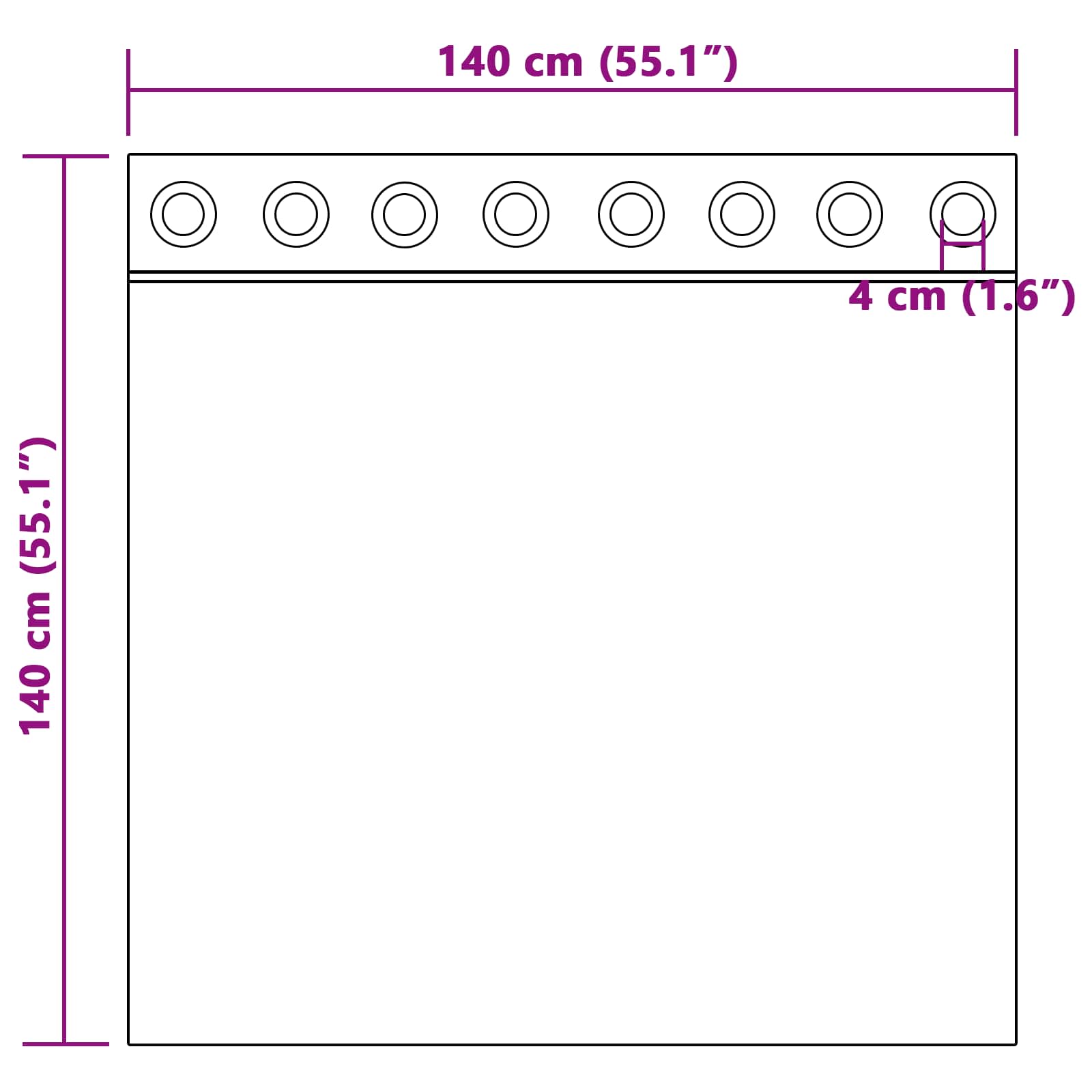 Verdunkelungsvorhänge 2 pcs Weinrot 140 x 140 cm Samt