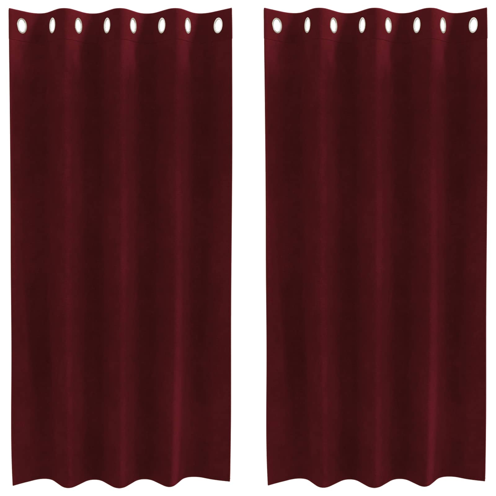 Verdunkelungsvorhänge 2 pcs Weinrot 140 x 175 cm Samt