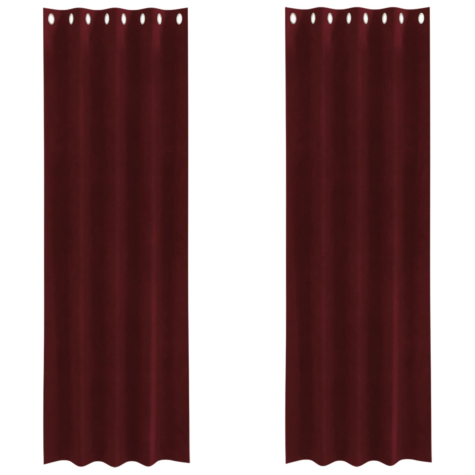 Verdunkelungsvorhänge 2 pcs Weinrot 140 x 260 cm Samt