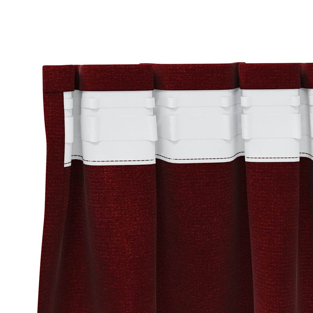 Verdunkelungsvorhänge 2 pcs Weinrot 140 x 225 cm Samt