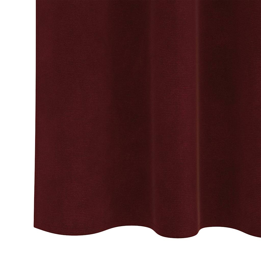 Verdunkelungsvorhänge 2 pcs Weinrot 140 x 225 cm Samt