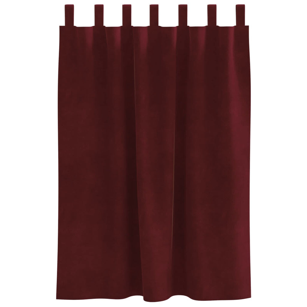 Verdunkelungsvorhänge 2 pcs Weinrot 140 x 140 cm Samt