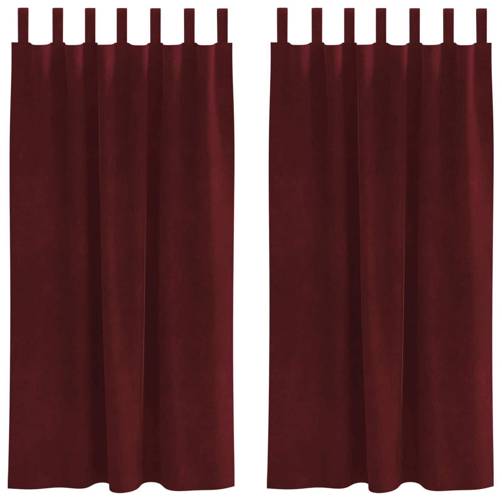 Verdunkelungsvorhänge 2 pcs Weinrot 140 x 175 cm Samt