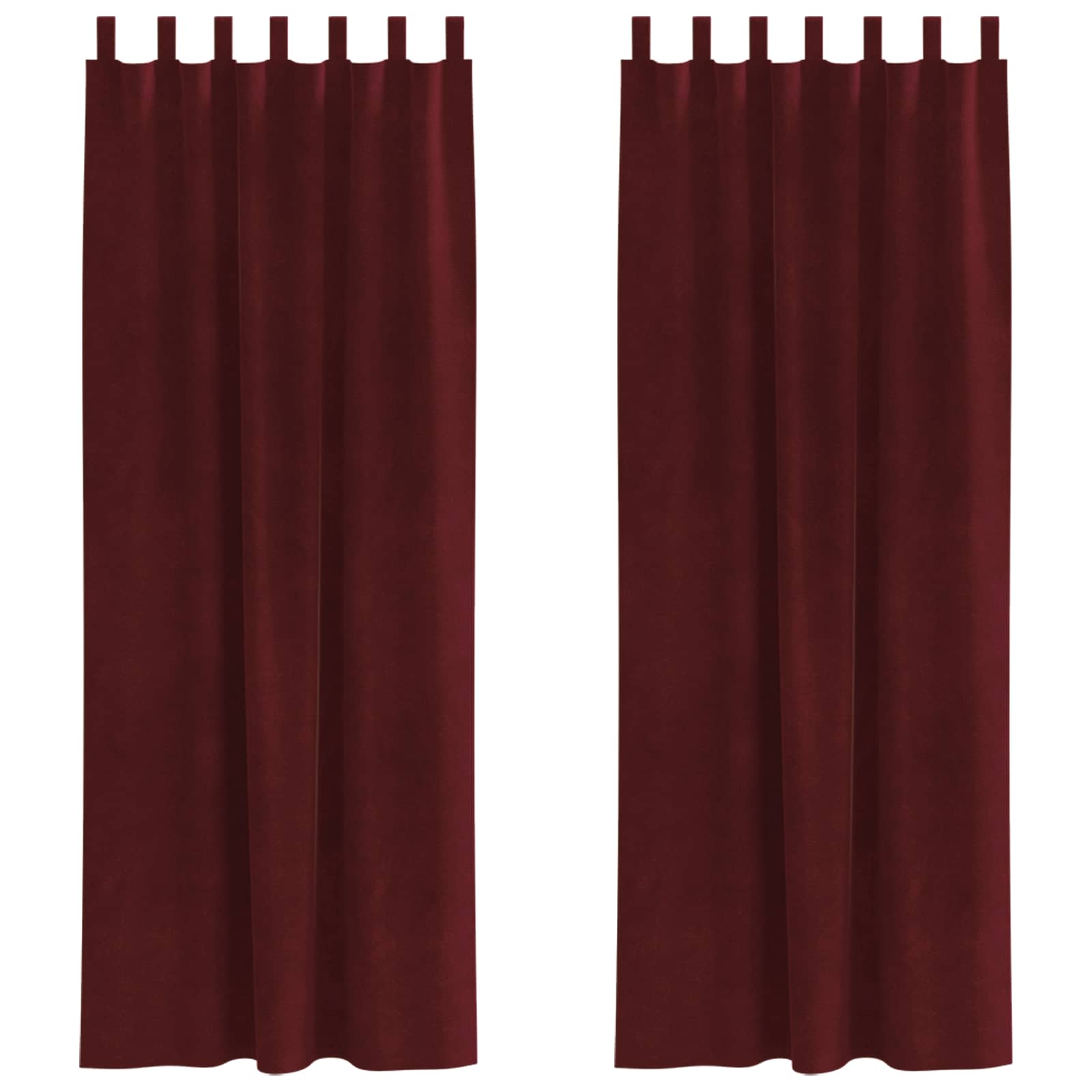 Verdunkelungsvorhänge 2 pcs Weinrot 140 x 225 cm Samt