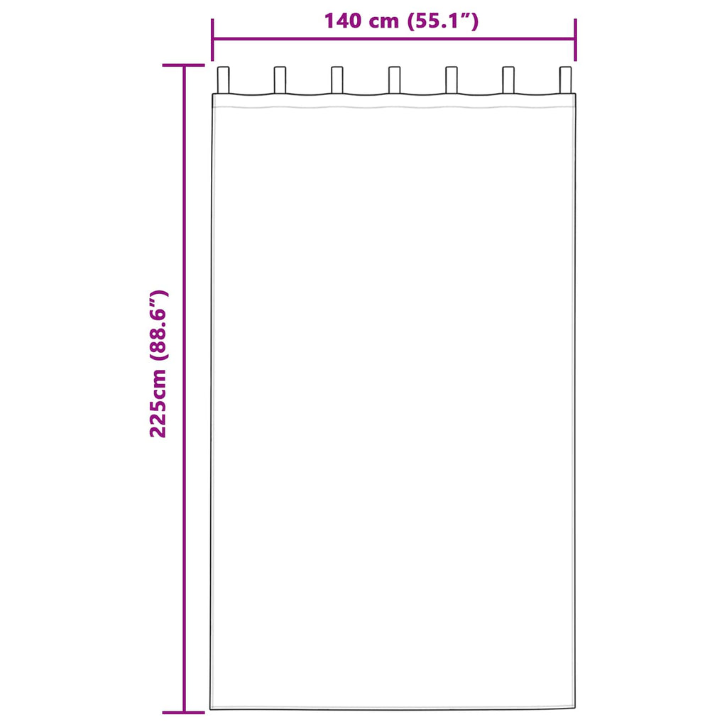 Verdunkelungsvorhänge 2 pcs Weinrot 140 x 225 cm Samt