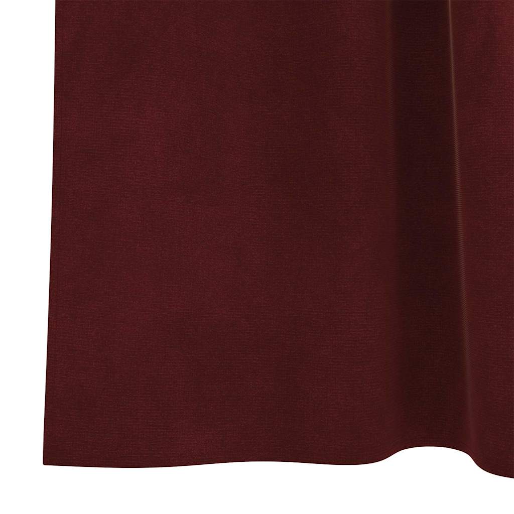 Verdunkelungsvorhänge 2 pcs Weinrot 140 x 260 cm Samt