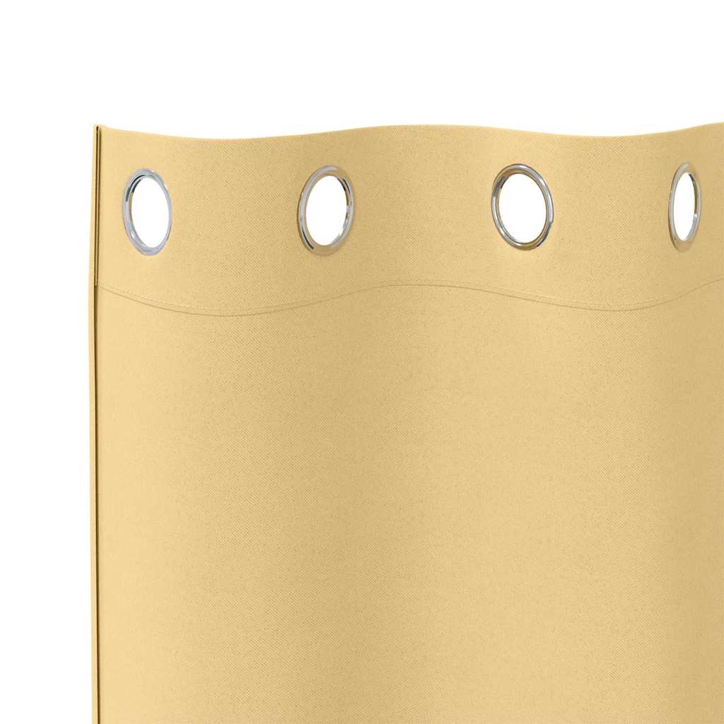 Verdunkelungs-Vorhänge mit Ringen 2 pcs Beige 175 x 140 cm