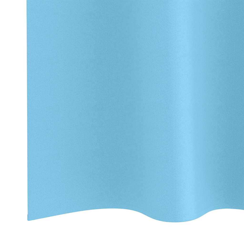 Verdunkelungs-Vorhänge mit Ringen 2 pcs Himmelblau 140 x 140 cm
