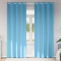 Verdunkelungs-Vorhänge mit Ringen 2 pcs Himmelblau 245 x 140 cm