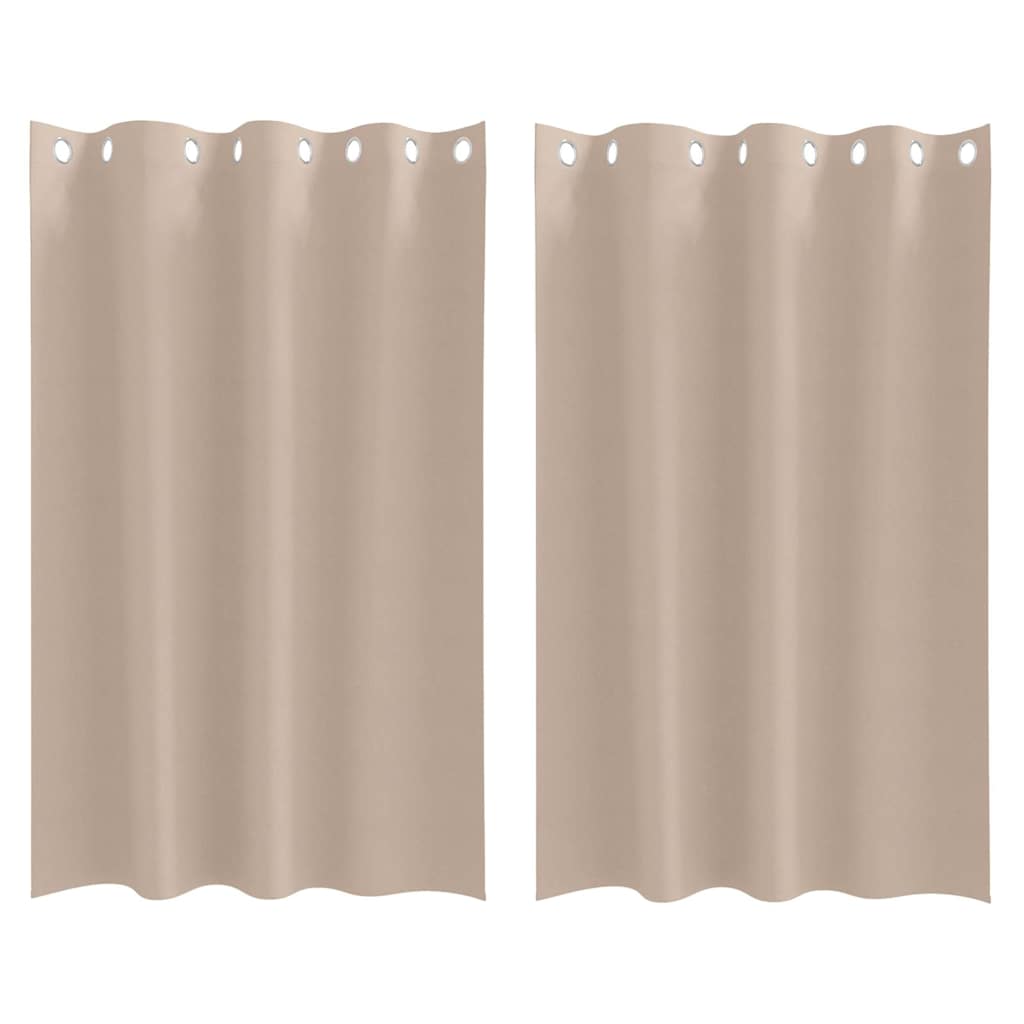 Verdunkelungs-Vorhänge mit Ringen 2 pcs Taupe 175 x 140 cm