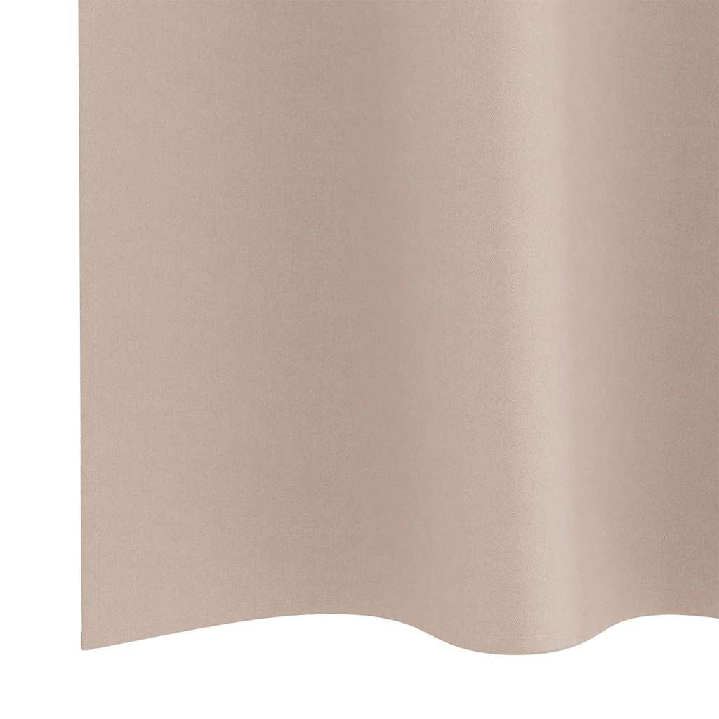 Verdunkelungs-Vorhänge mit Ringen 2 pcs Taupe 225 x 140 cm